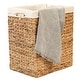 Handmade Rectangular Water Hyacinth Wicker Laundry Hamper with Lid ...