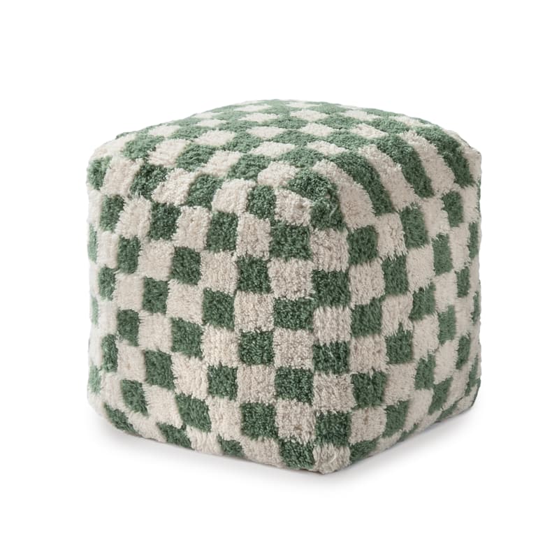 Jani 20-inch Ottoman Pouf - Handcrafted Handmade Ottoman for Seating, Footrest, Home Decor for Living Room, Bedroom