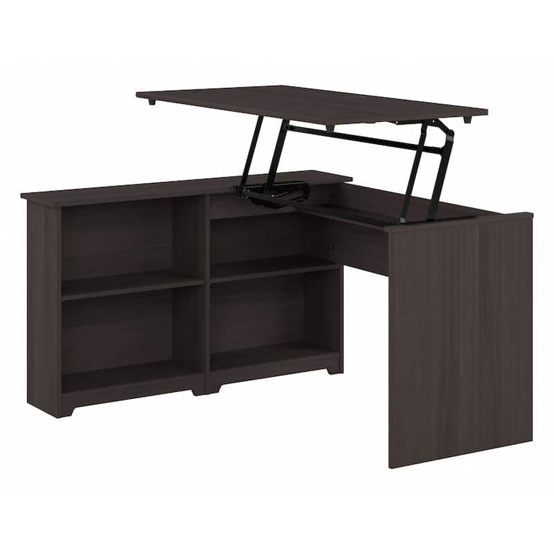 Bush Furniture Cabot 52W Standing Corner Desk with Shelves