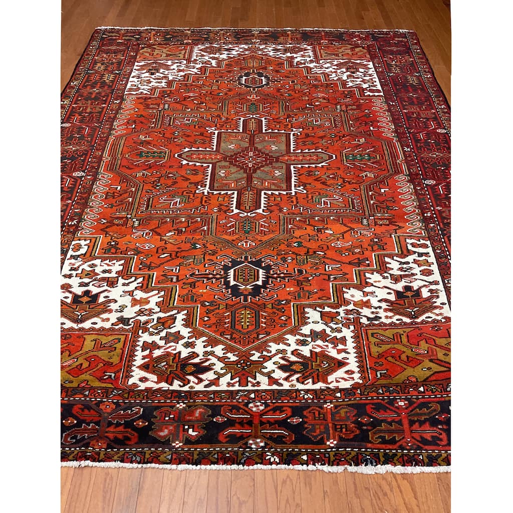 HERAT ORIENTAL Handmade Fine Persian Heriz Wool Rug - 8'6" x 10'10"