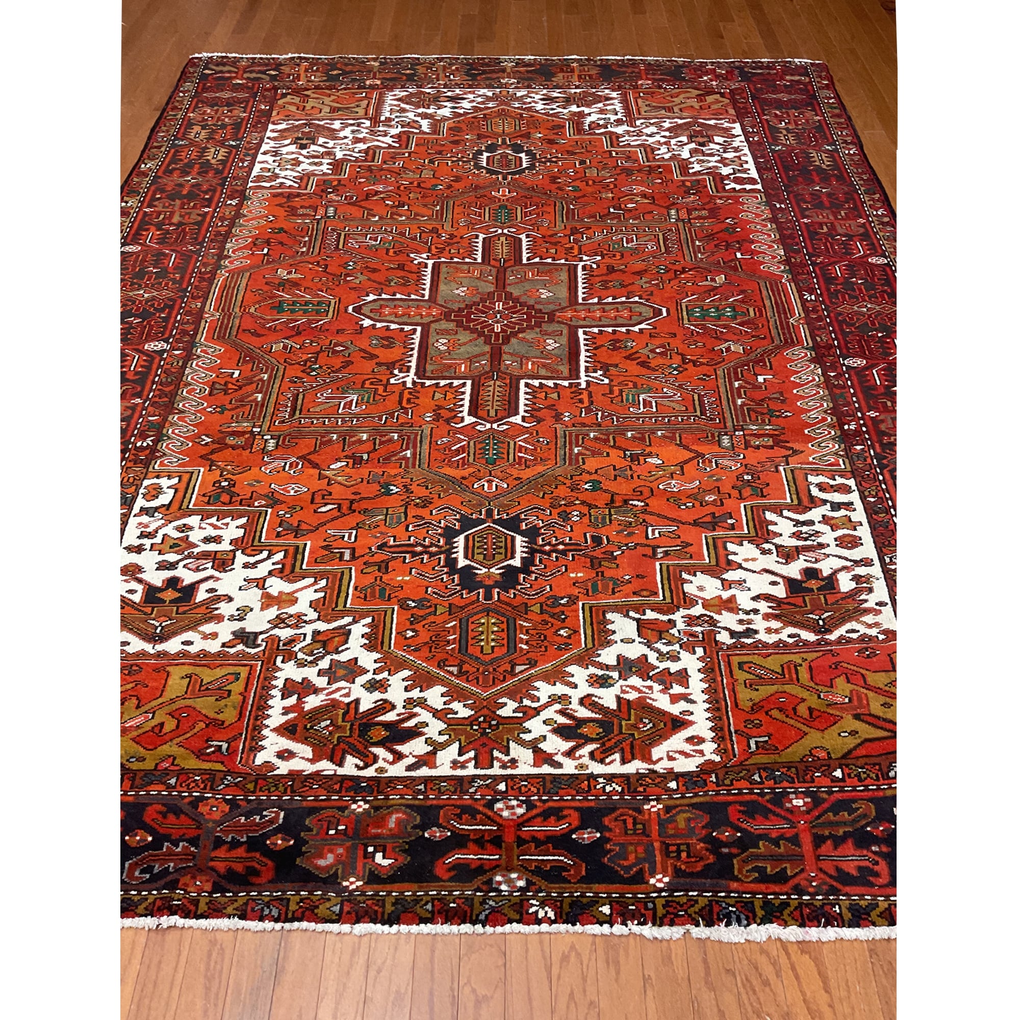 HERAT ORIENTAL Handmade Fine Persian Heriz Wool Rug - 8'6" x 10'10"