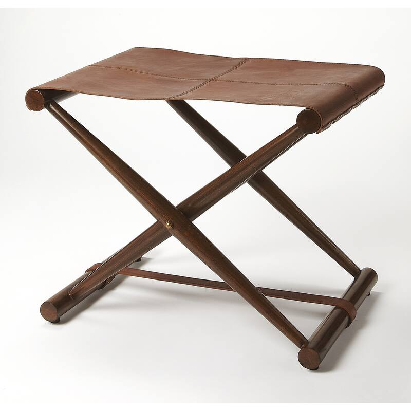 Butler sutton leather folding stool