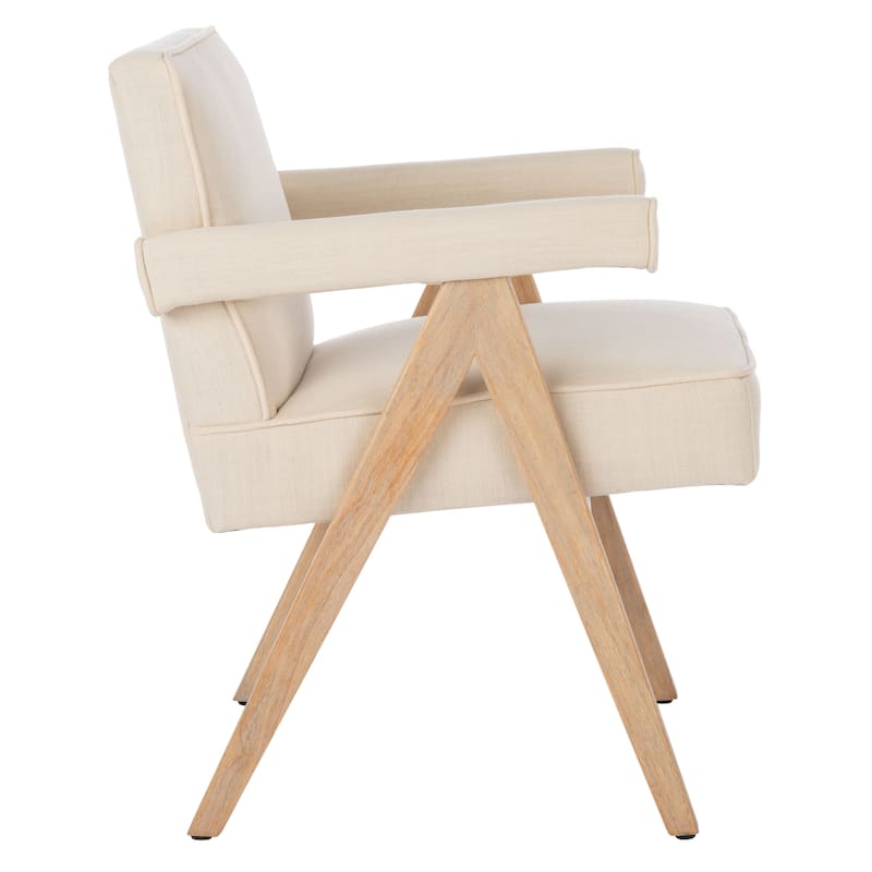 SAFAVIEH Suri Mid-Century Walnut Wood Arm Chair - 23.2" Wx 24" L x 29.9" H