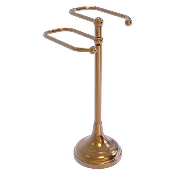 Allied Brass Free Standing Two Arm Guest Towel Holder in Antique Copper