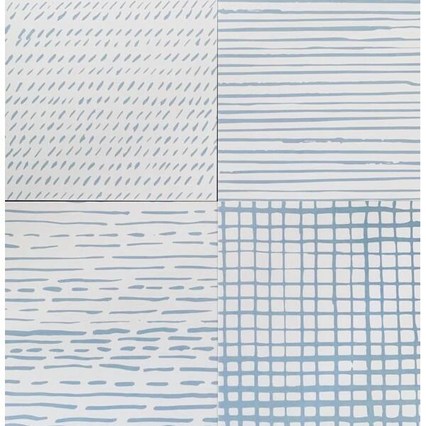 slide 2 of 4, Murcia 12 x 12 Ceramic Tile for Wall in Blue and White