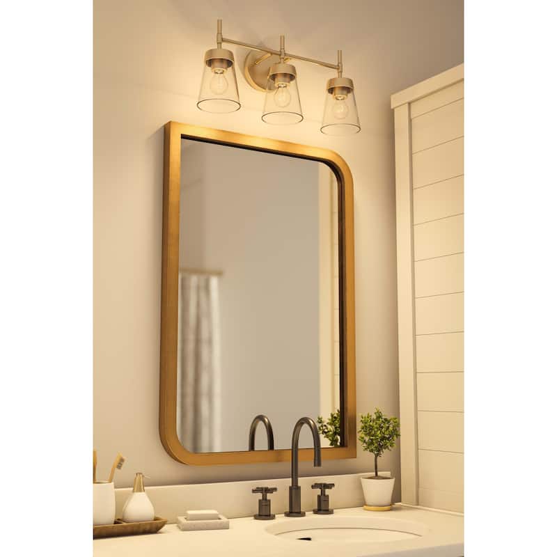 Kenroy Home Delgado 3-Light Vanity Light - Antique Brass