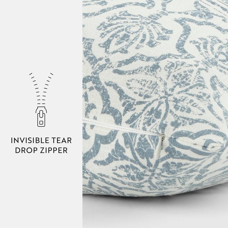 Elegant Patterns Cotton Decor Throw Pillow in Antique Floral