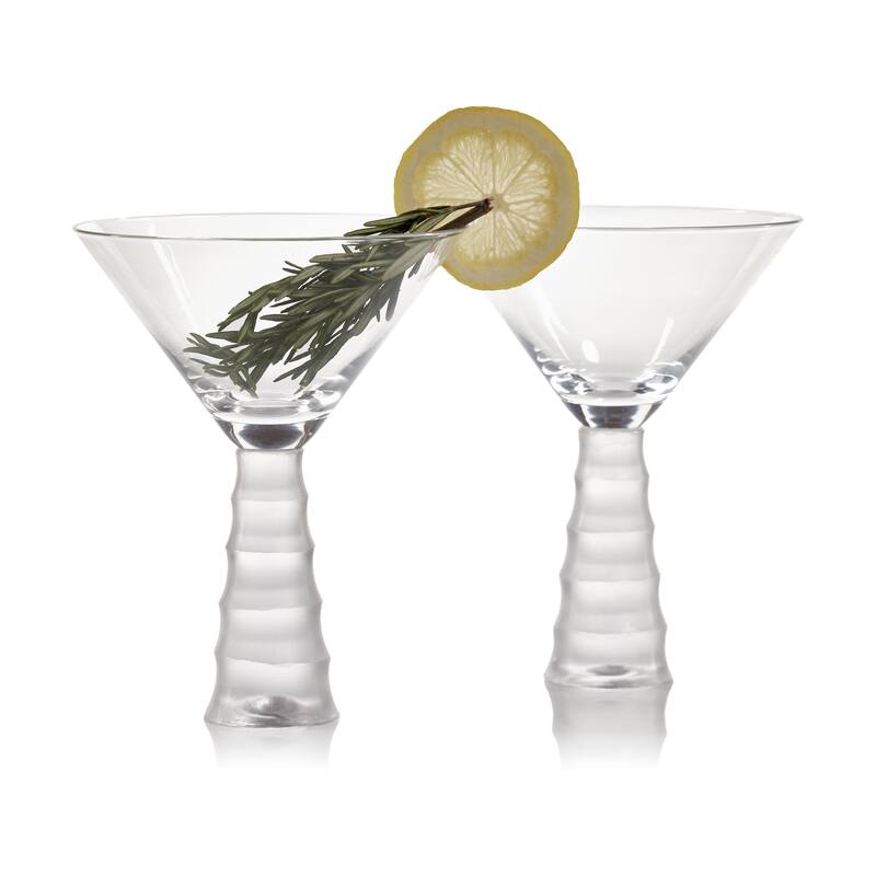 Terrell Bamboo Stem Martini Glasses, Set of 4