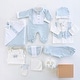 preview thumbnail 1 of 3, Blue & White Newborn Baby Boy Homecoming Set with Bow Tie Detail- 10 Pcs