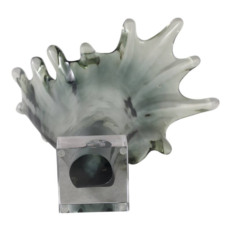 Glass Sculpture Artistic Agua Splash Elegant Decorations Living Room