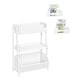 preview thumbnail 2 of 8, RiverRidge Home Kids 3-Tier Ladder Shelf with Bookrack, Toy Organizer and 2 Bonus 10" Floating Bookshelves - White
