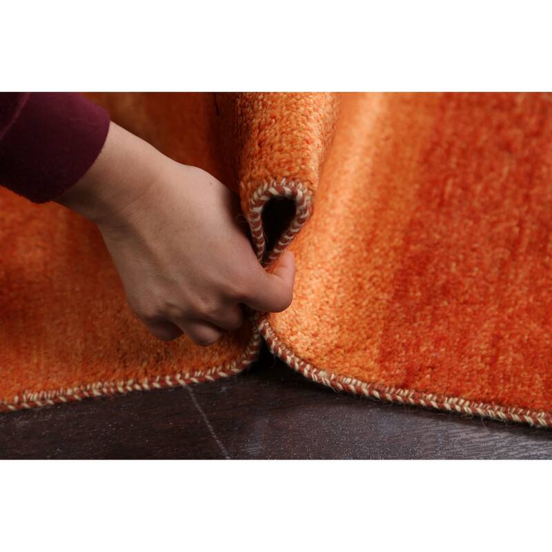 Modern Oriental Gabbeh Kashkoli Wool Runner Rug Hand-knotted - 2'5" x 20'2"