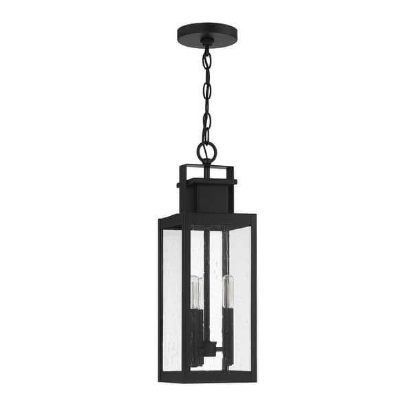 slide 2 of 5, Ascott 3-Light Outdoor Hanging Lantern in Matte Black Matte Black