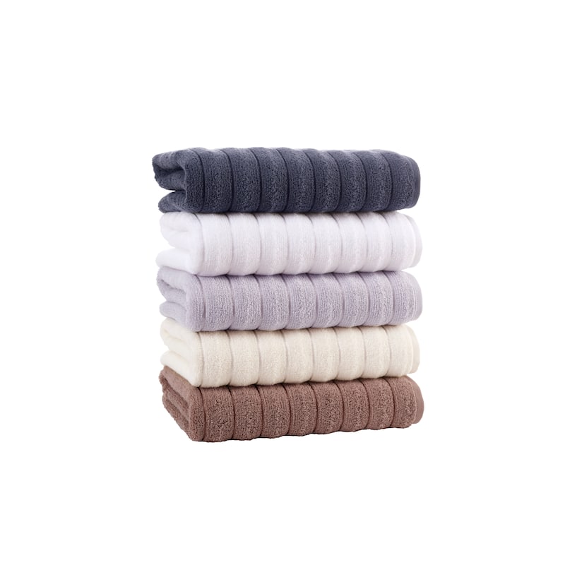 Vague Turkish Cotton 6 pcs Towel Set - 28x54'Bath ;16x26'Hand ;12x12'washcloths