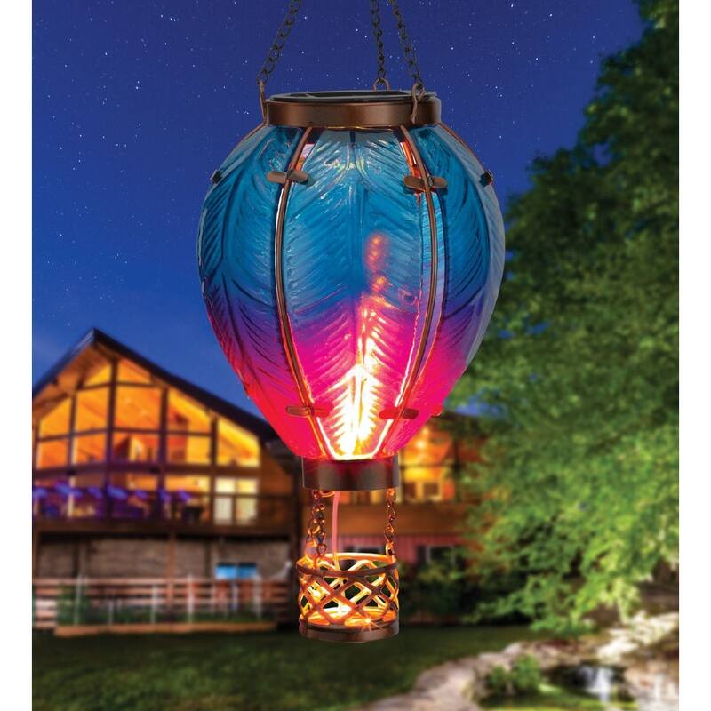 Hot Air Balloon Solar Lantern SM - Blue