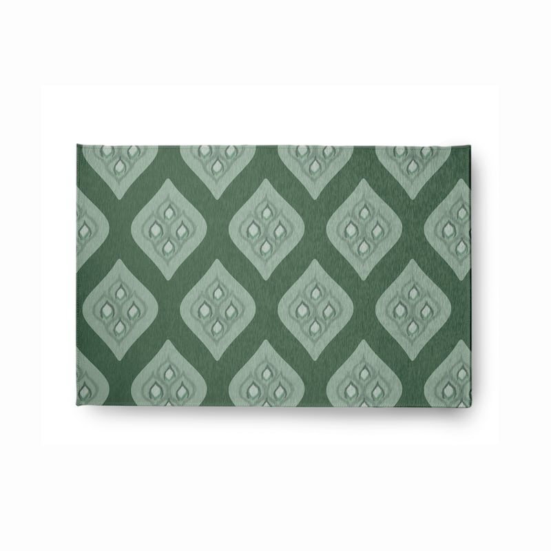 Olgee Bold Pattern Soft Chenille Rug - 2' x 3' - Green