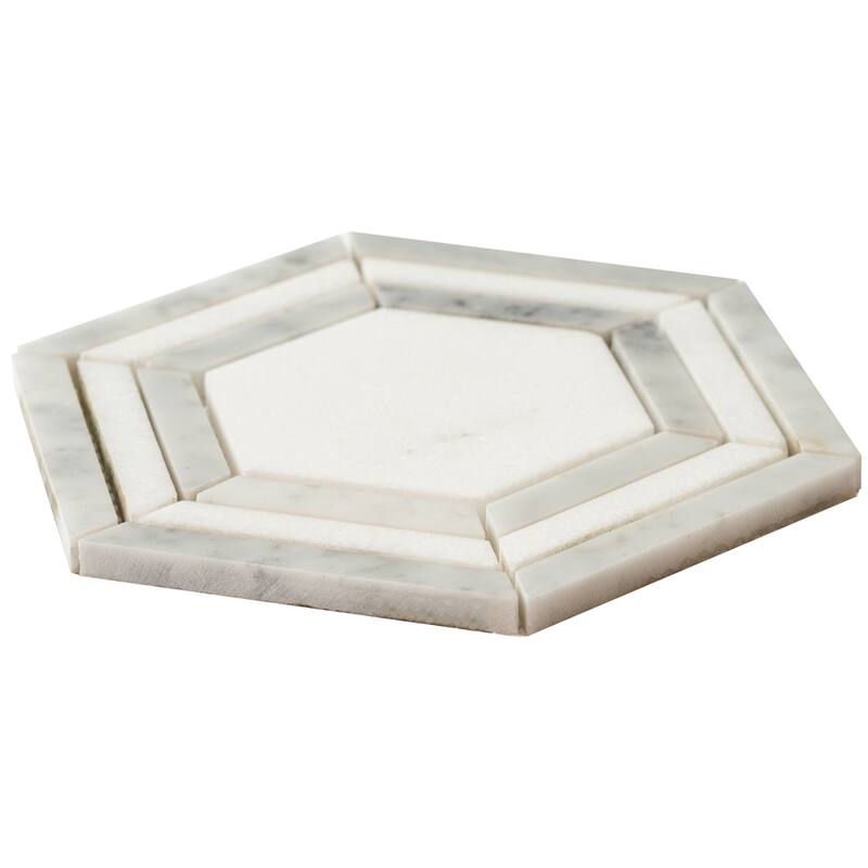 The Tile Life Santorini 4x4 Carrara/ Thassos Marble Floor & Wall Tile