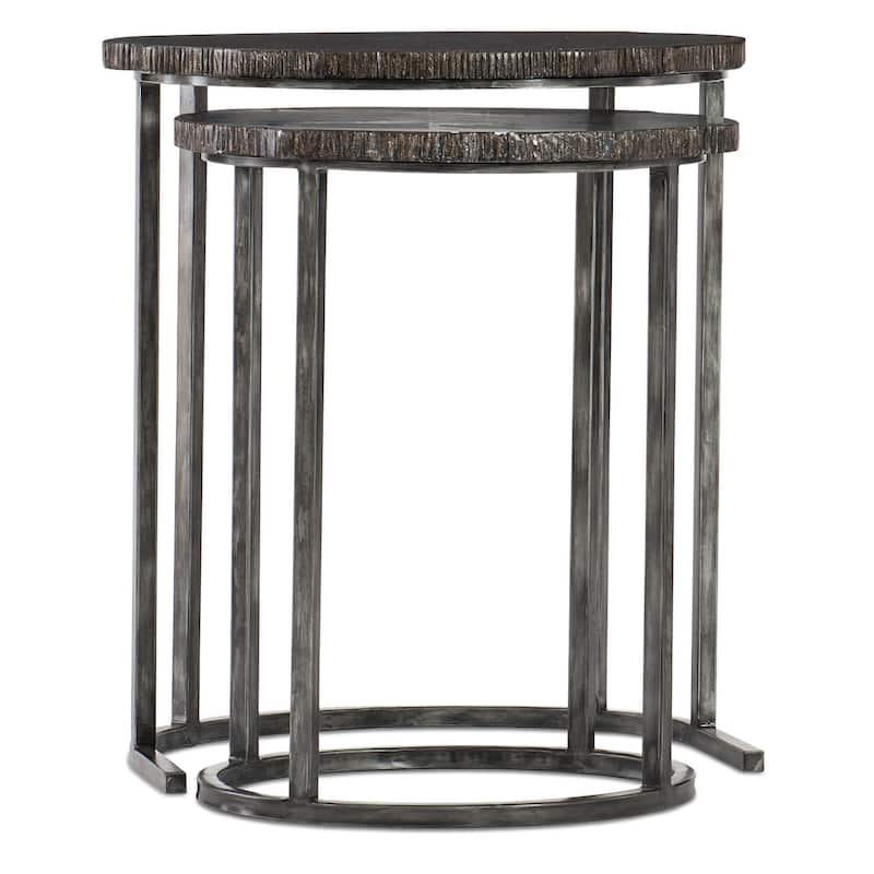 Hooker Furniture 23-1/2" Wide Wood Top Hardwood and Metal Nesting - Petrified