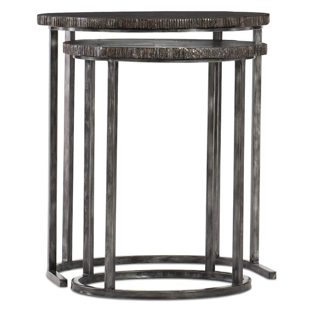 Hooker Furniture 23-1/2" Wide Wood Top Hardwood and Metal Nesting