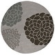 preview thumbnail 16 of 24, SAFAVIEH Handmade Soho Herb Botanical N.Z. Wool Rug 6' Round - Light Grey - Round