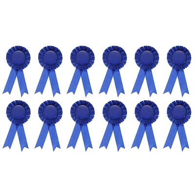 12Pcs Blank Award Ribbon, Rosette Ribbon Prize Recognition Ribbon