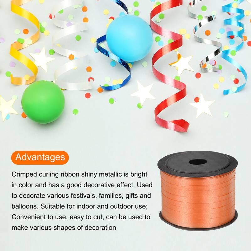 4pcs 100 Yards Curling Ribbon Crimped Balloon String Metallic 5mm