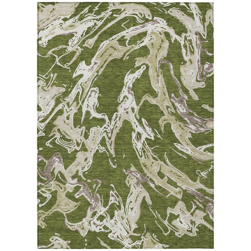 HomeRoots Abstract Transitional Rectangle Outdoor Rug