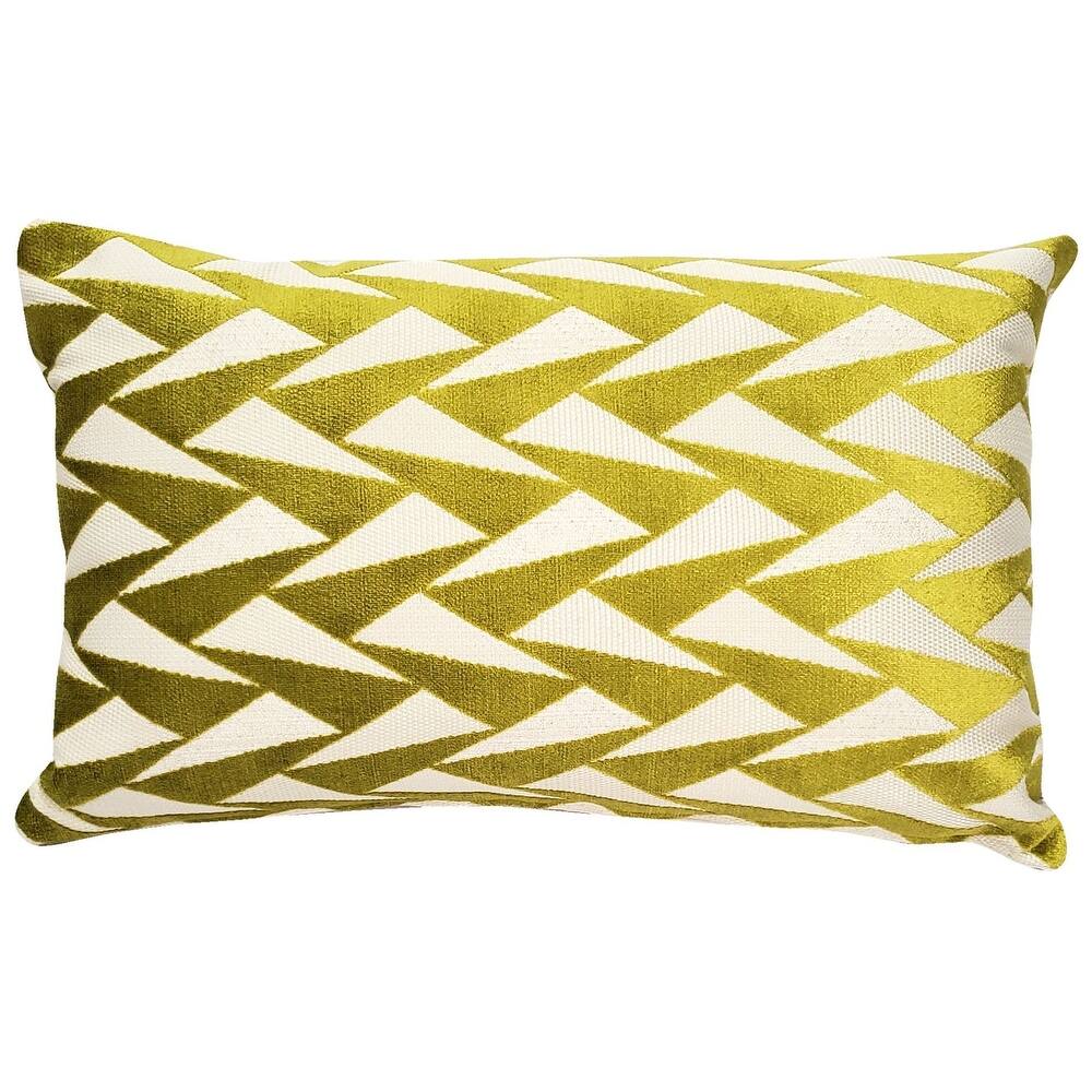 Nouveau Chartreuse Throw Pillow