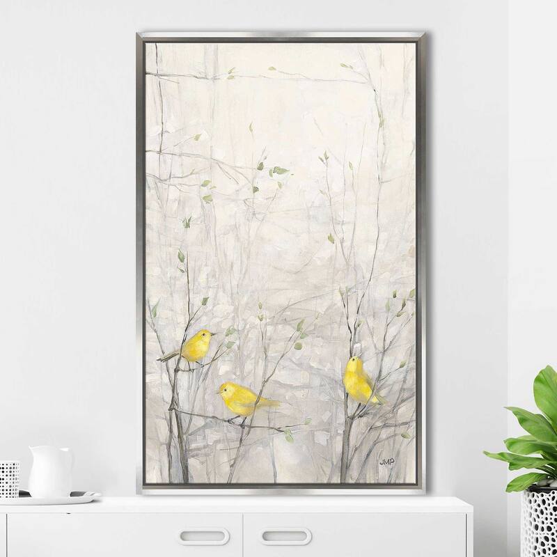 "Birds in Trees I" Print on Floating Canvas