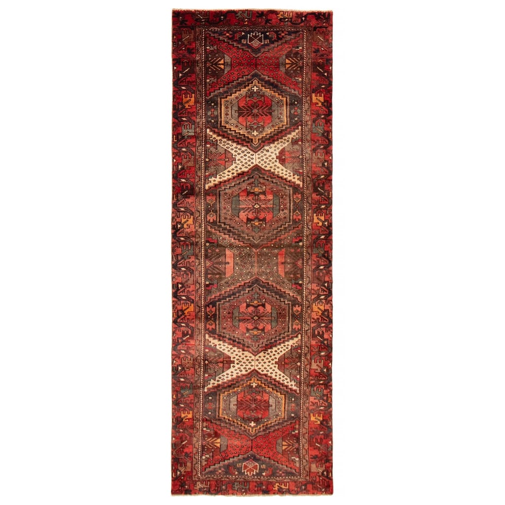 ECARPETGALLERY Hand-knotted Konya Anatolian Red Wool Rug - 3'1 x 9'3