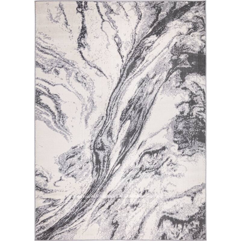 World Rug Gallery Modern Abstract Swirl Area Rug