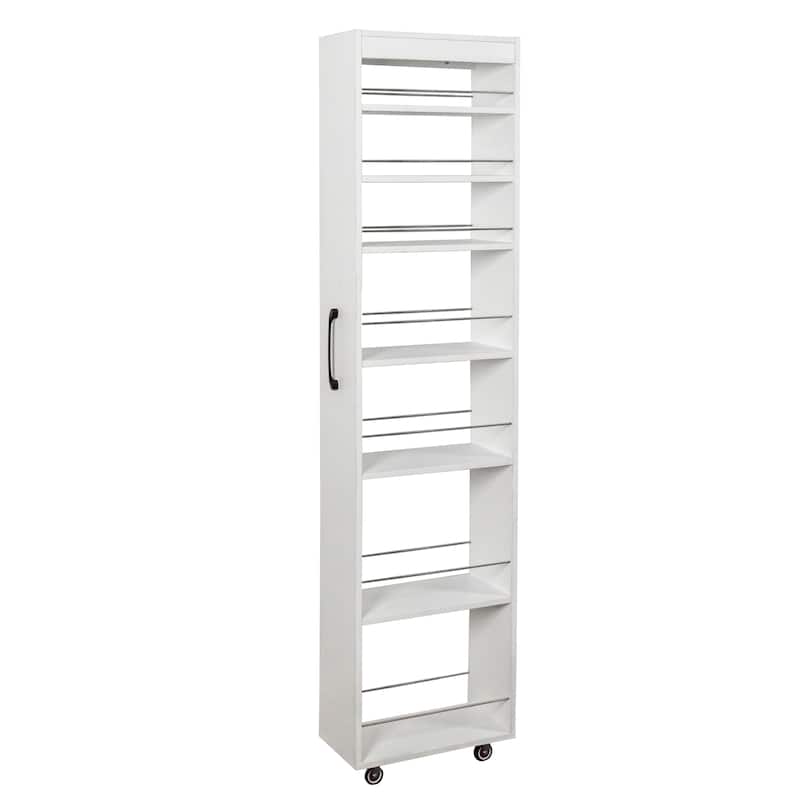 7 Tier Multi-Functional Pull-Out Multi-Tier Storage Single-Sided Open Shelf For Kitchen, Living Room & Narrow Spaces