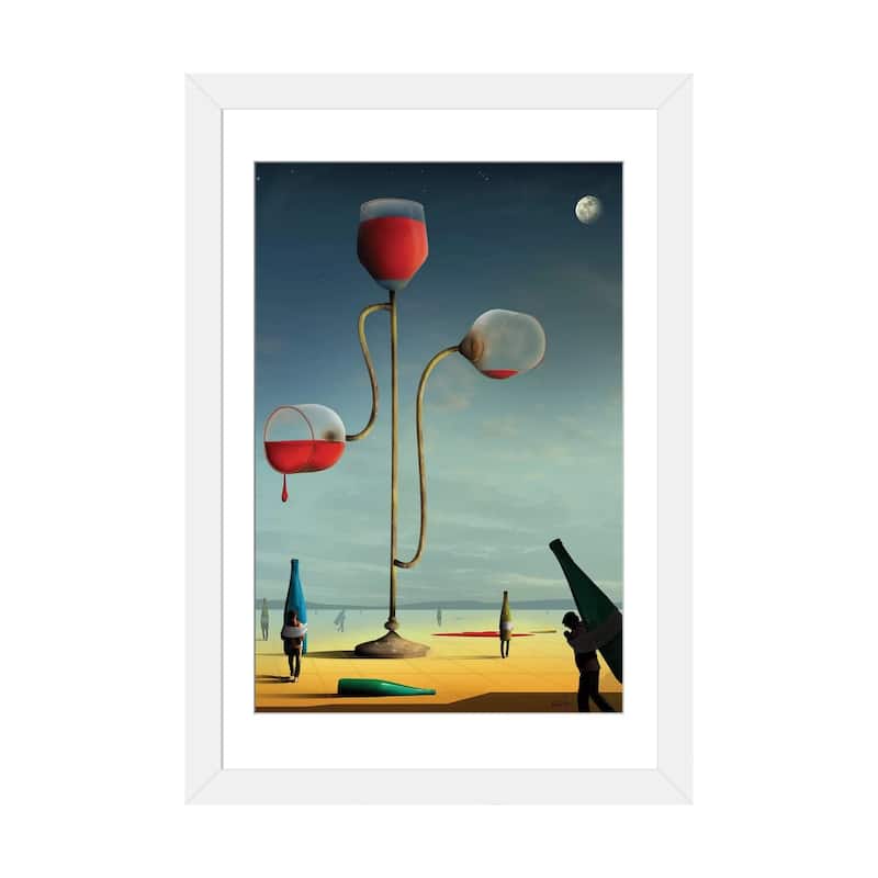 iCanvas "As Tres Tacas (The Three Cups)" by Marcel Caram - White - 32x24x1
