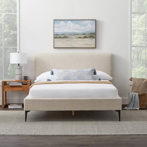 New Heights Dillon Upholstered Bed with Metal Legs