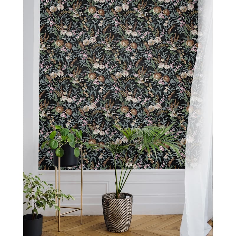 NextWall Vintage Floral Peel and Stick Wallpaper