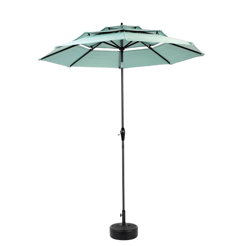 Topcraft 10ft Aluminum 3 Tier Tiltable Market Umbrella