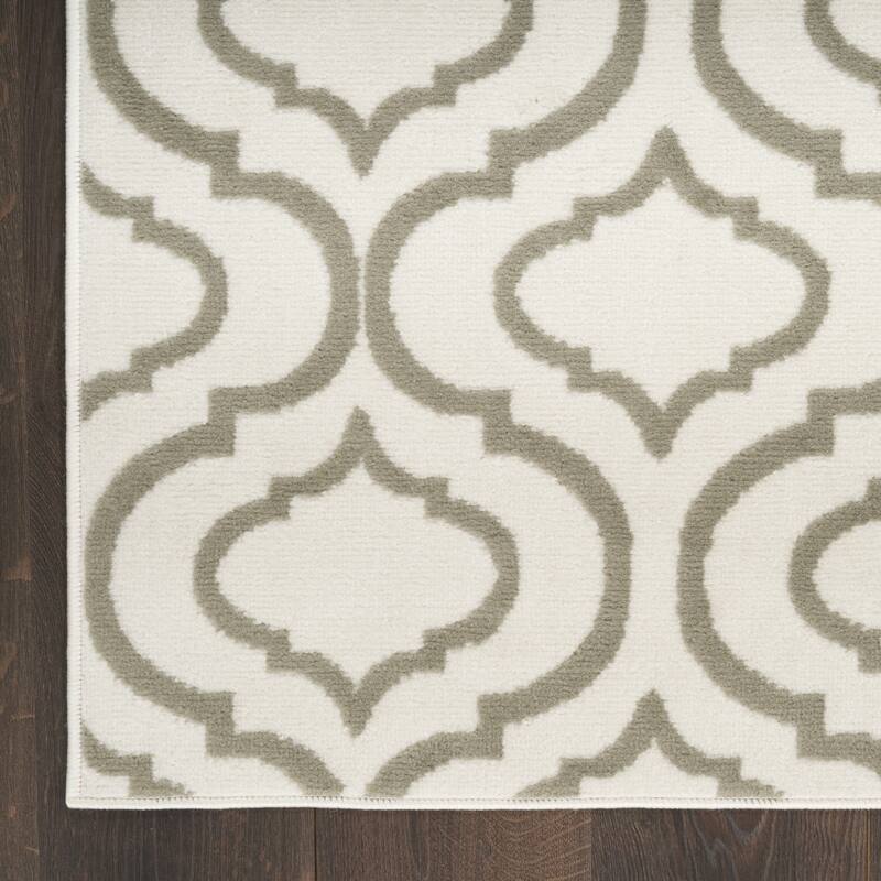 Bukux Power Loomed Abstract Stain Resistant Area Rug By HomeRoots - 87' X '27' X '0.5