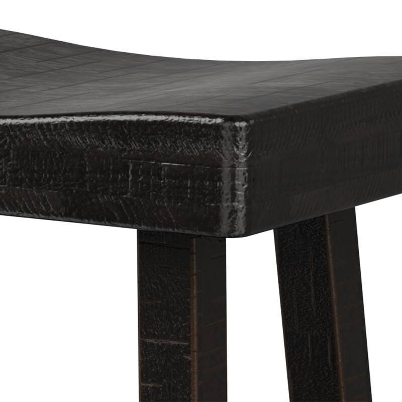 Solid Wood Modern Midnight Bar Stool Set of 2