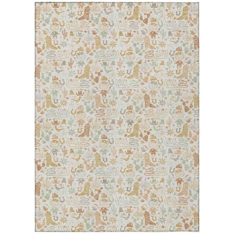Machine Washable Indoor/ Outdoor Cowboy Dallas Chantille Rug
