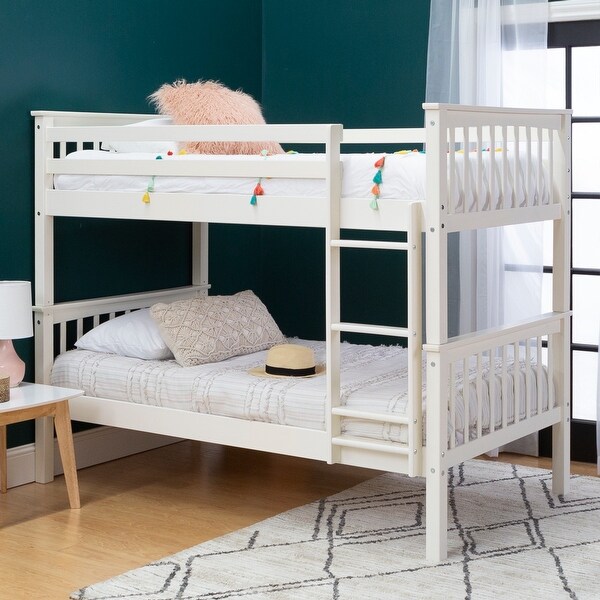 solid wood white bunk beds