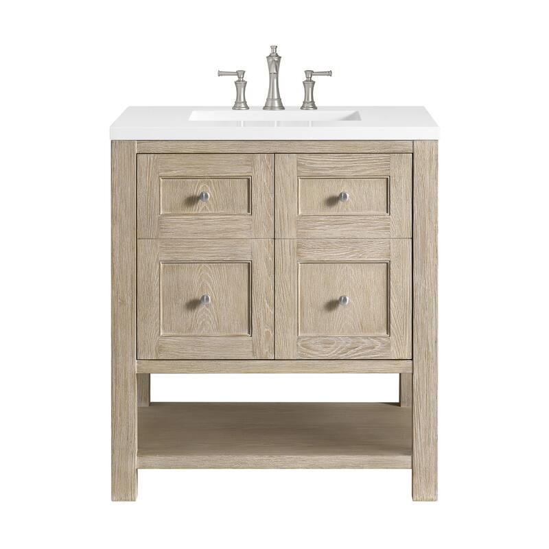 James Martin Vanities 330-V30-3WZ Breckenridge 30" Free Standing - Whitewashed Oak - Oak Finish