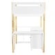 preview thumbnail 14 of 17, Multifunctional Design Loft Bed with Built-in Storage Cabinet and Cubes, Foldable Desk, Twin Size, White