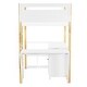 preview thumbnail 14 of 17, Stylish Design Twin Size Solid Wood Loft Bed Kids Bed with Built-in Storage Cabinet and Cubes, Foldable desk