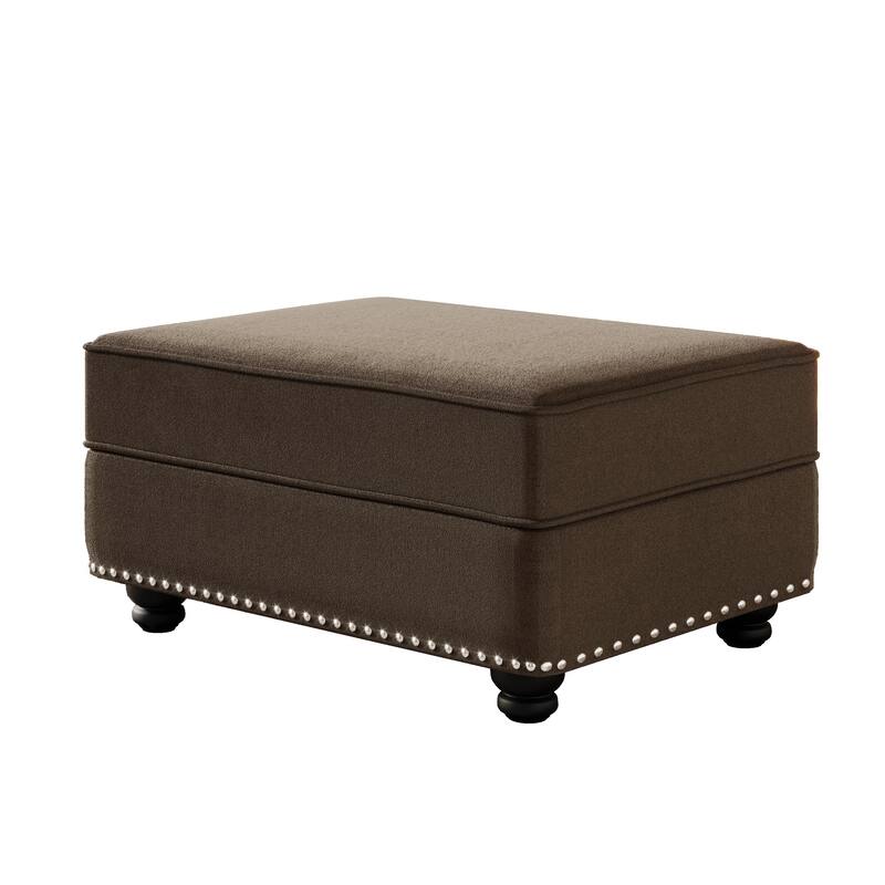 Velvet Ottoman to Combine with Single Seater Sofa, 2 Seater Sofa and 3 Seater Sofa, Suitable for Living Rooms, Apartments