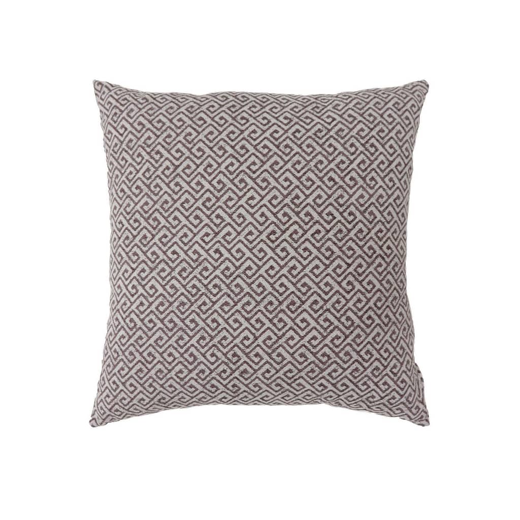 Contemporary Style Small Diagonal Patterned Set of 2 Throw Pillows, Brown