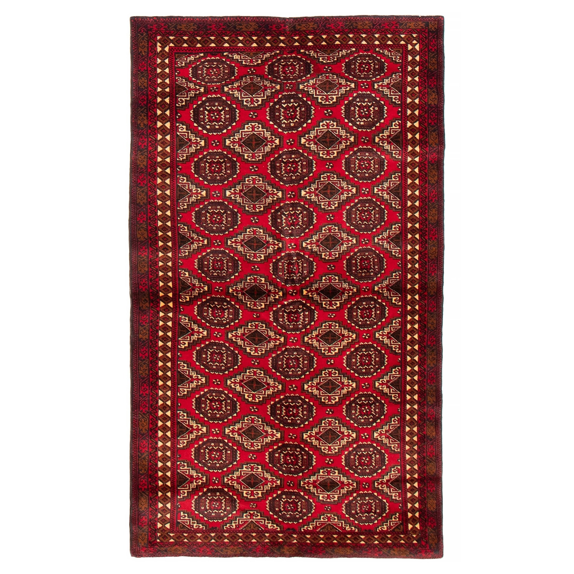 Teimani Red Rug 3'7" x 6'5" - 3'7 x 6'5
