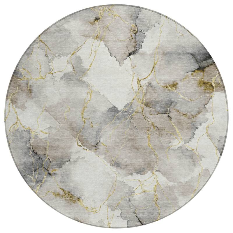 Machine Washable Indoor/ Outdoor Modern Brighton Chantille Rug