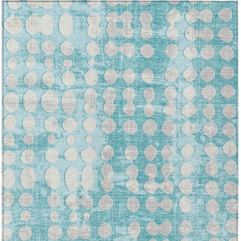 HomeRoots Abstract Transitional Rectangle Outdoor Rug