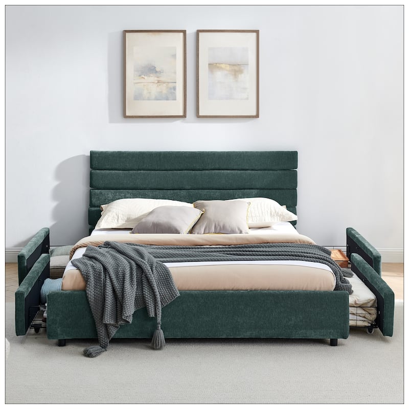 Queen size cushioned bed for Bedroom