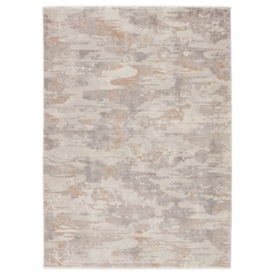 Kevin O'Brien by Jaipur Living Cumulus Abstract Tan/ Cream Area Rug